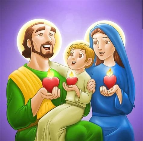 la sagrada familia de jesus animada
